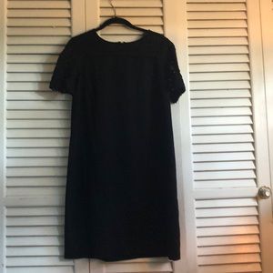 zara black shift dress